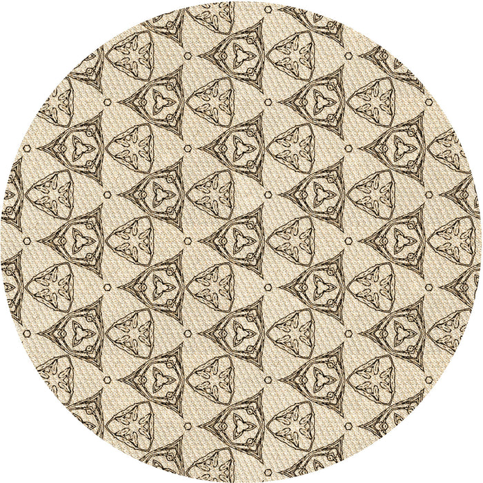 Square Machine Washable Transitional Vanilla Gold Rug in a Living Room, wshpat552brn