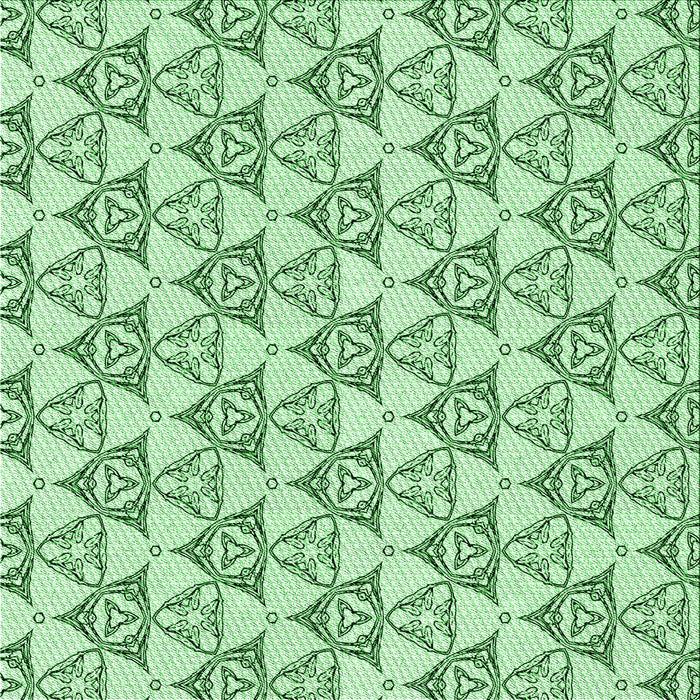 Round Patterned Mint Green Rug, pat552grn