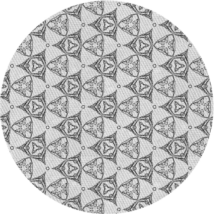 Square Patterned Gray Rug, pat552gry