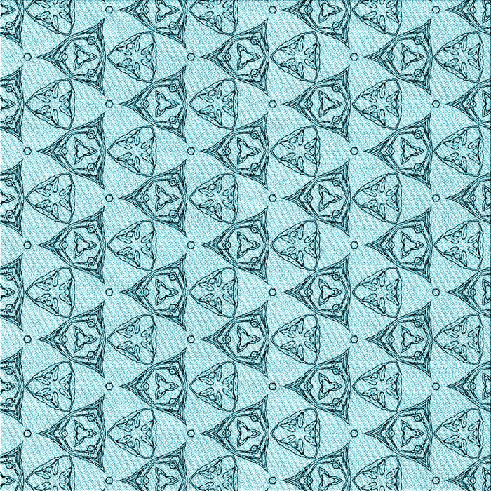 Round Machine Washable Transitional Deep-Sea Green Rug, wshpat552lblu