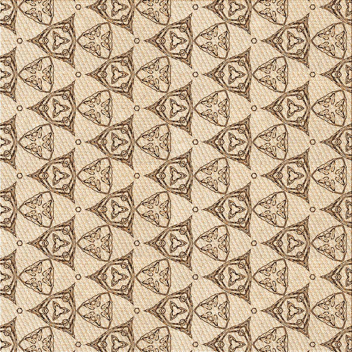 Round Patterned Light Brown Rug, pat552org