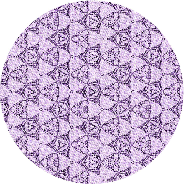 Square Machine Washable Transitional Purple Flower Purple Rug in a Living Room, wshpat552pur