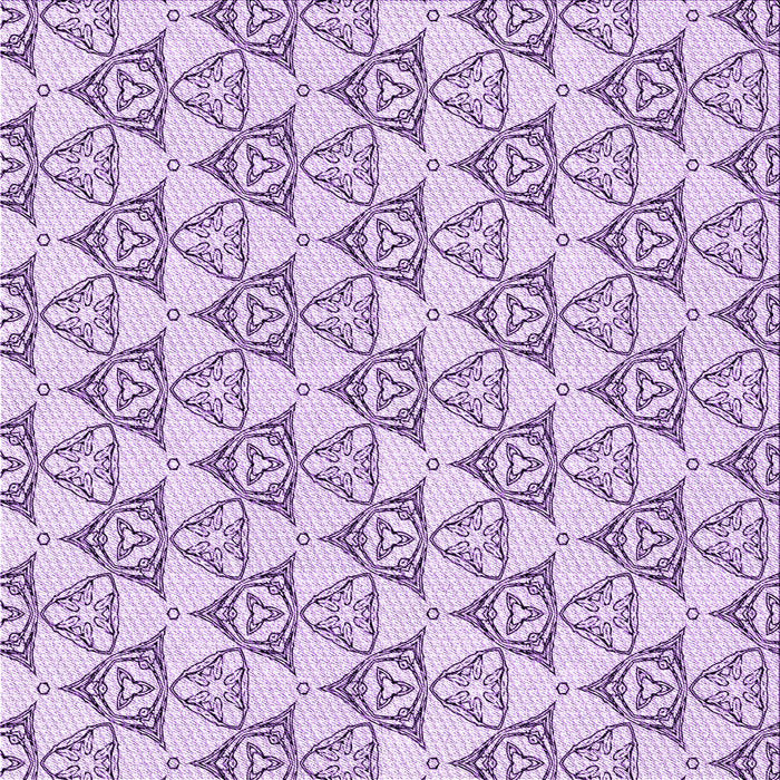 Round Patterned Purple Flower Purple Rug, pat552pur