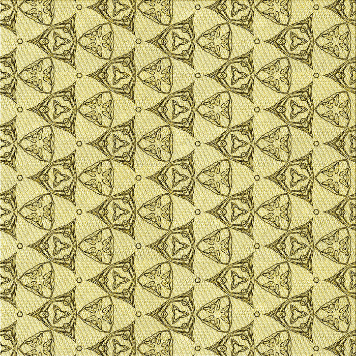 Round Machine Washable Transitional Dark Golden Brown Rug, wshpat552yw