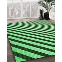 Patterned Deep Emerald Green Rug, pat553grn