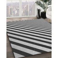 Patterned Platinum Silver Gray Rug, pat553gry