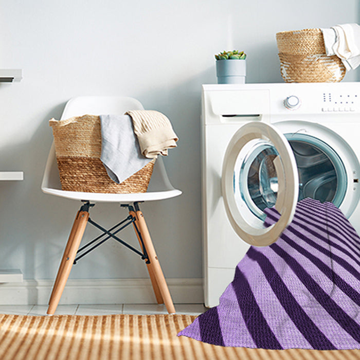 Machine Washable Transitional Purple Rug in a Washing Machine, wshpat553pur