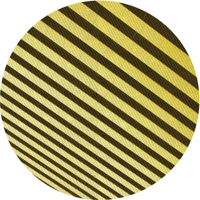 Square Machine Washable Transitional Bold Yellow Rug in a Living Room, wshpat553yw