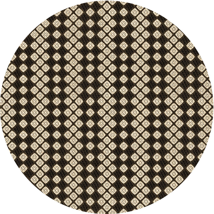 Square Patterned Midnight Gray Rug, pat554brn