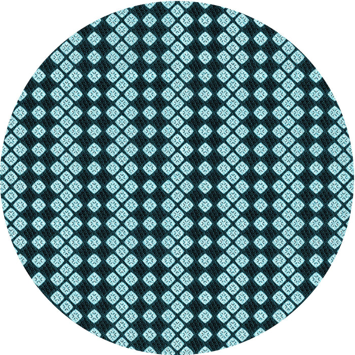 Square Machine Washable Transitional Deep Teal Green Rug in a Living Room, wshpat554lblu