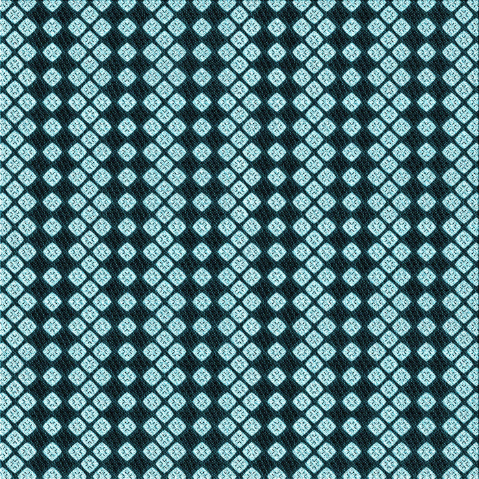 Round Patterned Deep Teal Green Rug, pat554lblu