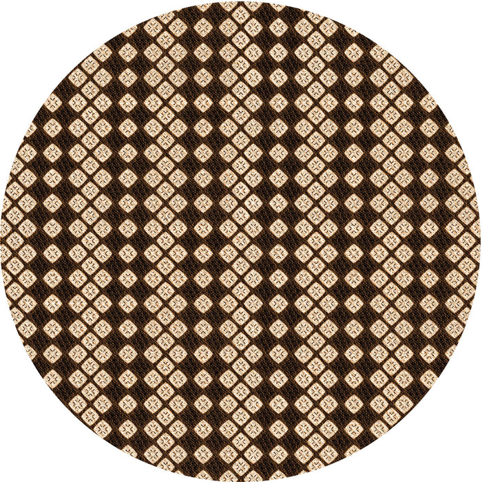 Square Patterned Brown Sugar Brown Rug, pat554org