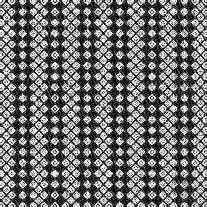 Square Patterned Silver Gray Novelty Rug, pat554