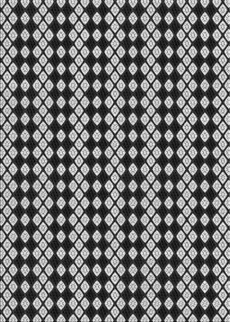 Patterned Silver Gray Novelty Rug, pat554