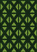 Patterned Dark Lime Green Rug, pat555grn