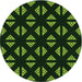 Square Patterned Dark Lime Green Rug, pat555grn