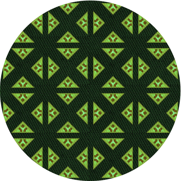 Square Machine Washable Transitional Dark Lime Green Rug in a Living Room, wshpat555grn