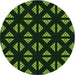 Square Machine Washable Transitional Dark Lime Green Rug in a Living Room, wshpat555grn