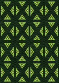 Machine Washable Transitional Dark Lime Green Rug, wshpat555grn