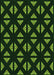 Machine Washable Transitional Dark Lime Green Rug, wshpat555grn