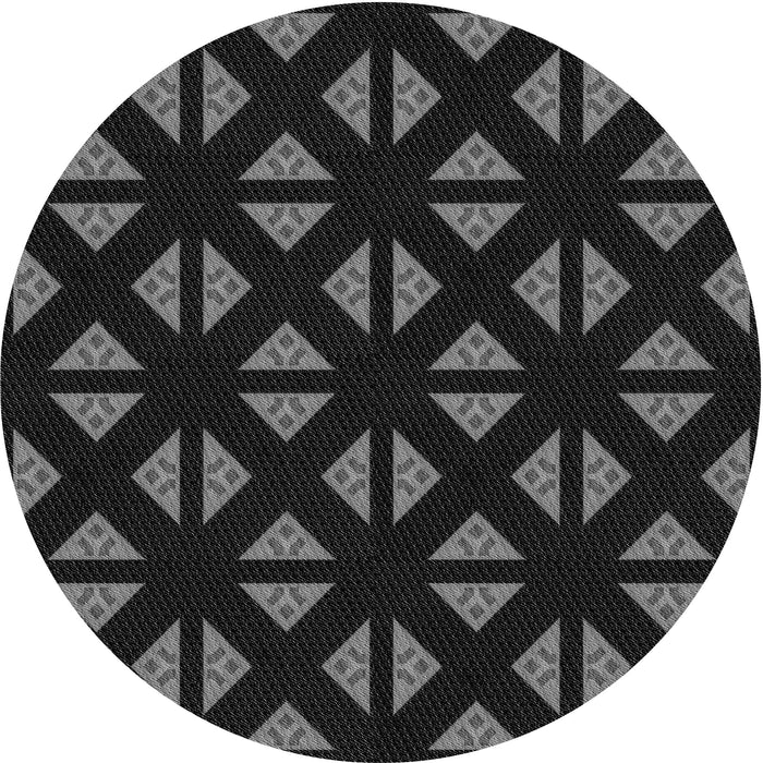 Square Machine Washable Transitional Black Rug in a Living Room, wshpat555gry