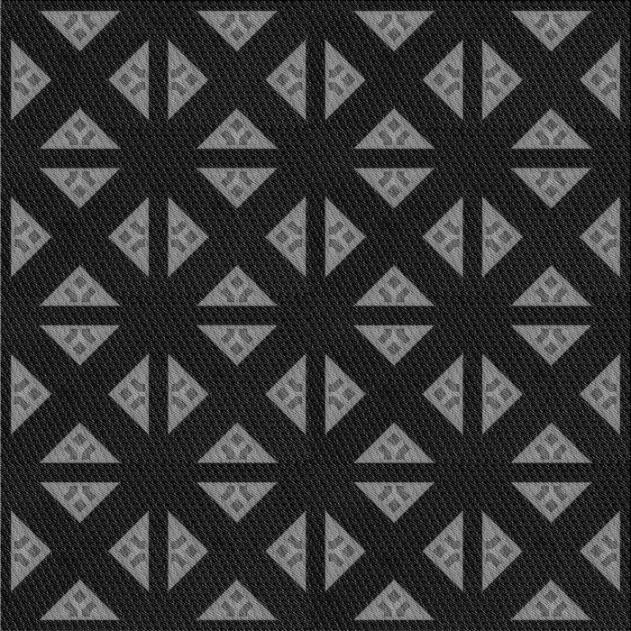 Round Machine Washable Transitional Black Rug, wshpat555gry