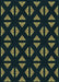 Patterned Black Rug, pat555lblu