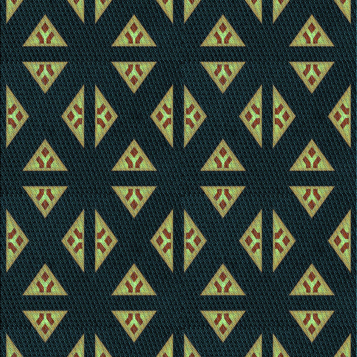 Patterned Black Rug, pat555lblu