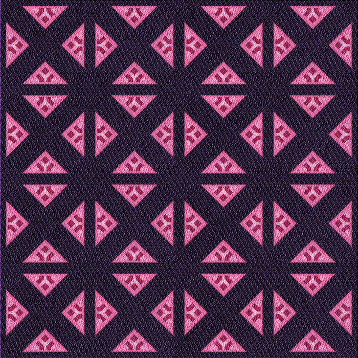 Round Machine Washable Transitional Deep Purple Rug, wshpat555pur