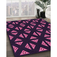 Patterned Deep Purple Rug, pat555pur