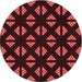 Square Patterned Fire Brick Red Rug, pat555rd