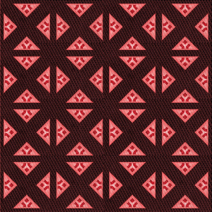 Round Patterned Fire Brick Red Rug, pat555rd