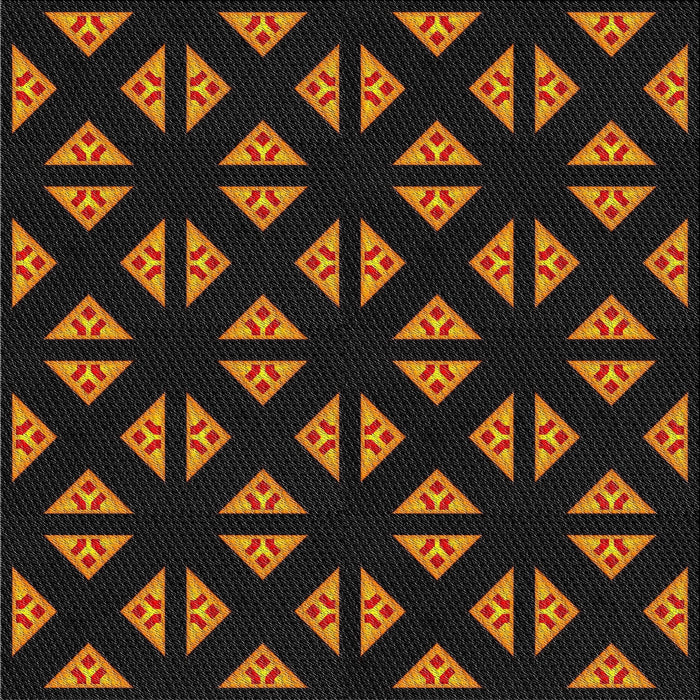 Square Patterned Brown Novelty Rug, pat555