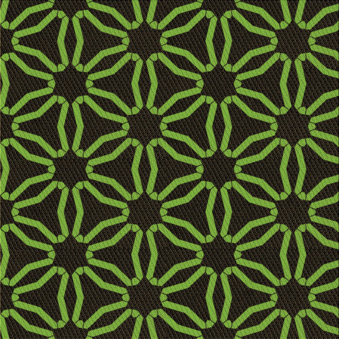 Round Machine Washable Transitional Green Rug, wshpat556brn