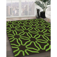 Patterned Green Rug, pat556brn