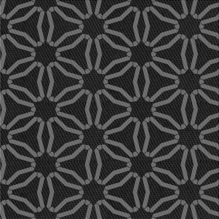 Round Patterned Ash Gray Rug, pat556gry