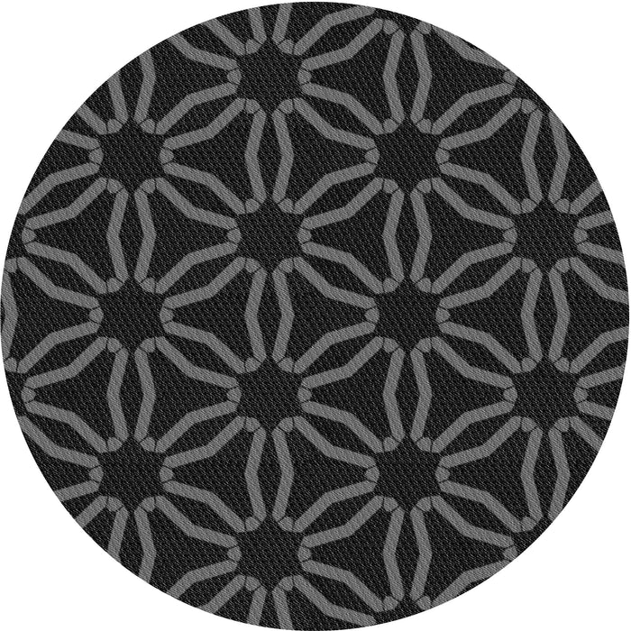 Square Patterned Ash Gray Rug, pat556gry
