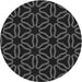 Square Patterned Ash Gray Rug, pat556gry