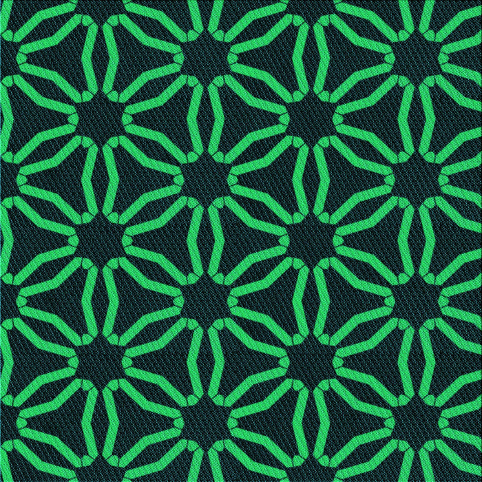 Round Patterned Deep Teal Green Rug, pat556lblu