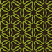 Round Patterned Dark Yellow Green Rug, pat556org