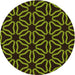 Square Machine Washable Transitional Dark Yellow Green Rug in a Living Room, wshpat556org