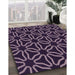 Patterned French Lilac Purple Rug in Family Room, pat556pur