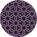 Square Patterned French Lilac Purple Rug, pat556pur