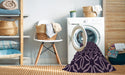 Machine Washable Transitional French Lilac Purple Rug in a Washing Machine, wshpat556pur