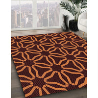 Patterned Chocolate Brown Rug, pat556rd