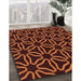 Patterned Chocolate Brown Rug in Family Room, pat556rd