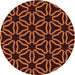 Square Patterned Chocolate Brown Rug, pat556rd