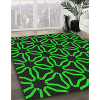 Patterned Black Novelty Rug, pat556