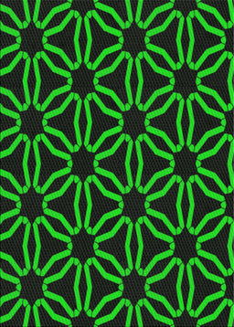 Patterned Black Novelty Rug, pat556