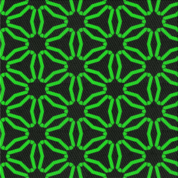 Square Patterned Black Novelty Rug, pat556